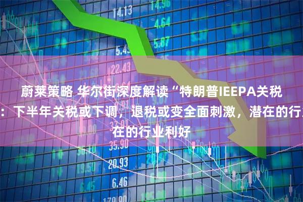 蔚莱策略 华尔街深度解读“特朗普IEEPA关税被否”：下半年关税或下调，退税或变全面刺激，潜在的行业利好